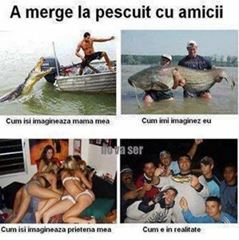 La pescuit cu prietenii